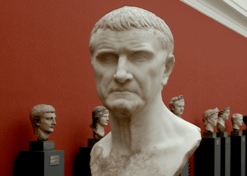 Busto de Marco Licinio Craso, el hombre más rico de Roma y miembro del Primer Triunvirato (115-53 a.C.)