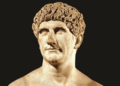 Busto de mármol de Marco Antonio, general romano y miembro del Segundo Triunvirato, siglo I a.C.