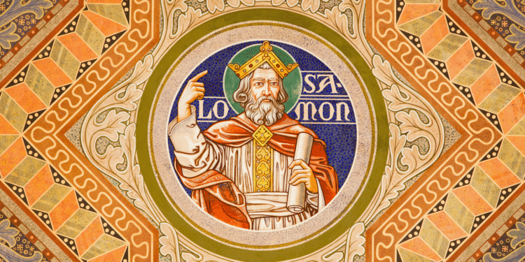 Salomón, rey de Israel (966-930 a.C.), constructor del Primer Templo y figura legendaria del ocultismo medieval vinculada al Ars Goetia y los 72 demonios.