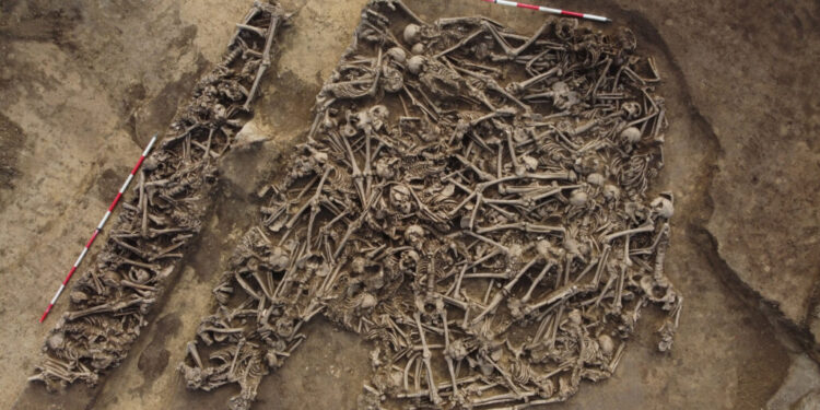 Descubren huesos fracturados en la pelvis de una antigua batalla romana en Viena.